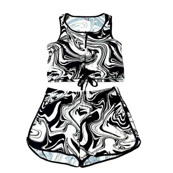 No Boundaries Other - No Boundaries size XL black and white sleeveless soft and stretchy lounge set